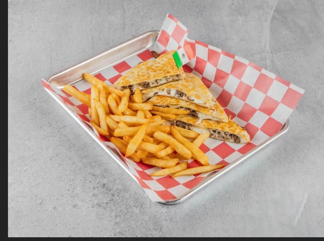 Quesadilla with fries Quesadilla with fries